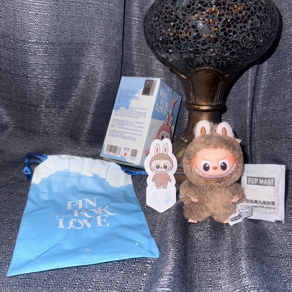 Labubu Pin for Love Series Vinyl Plush Pendant “And”(&) The Monsters Popmart